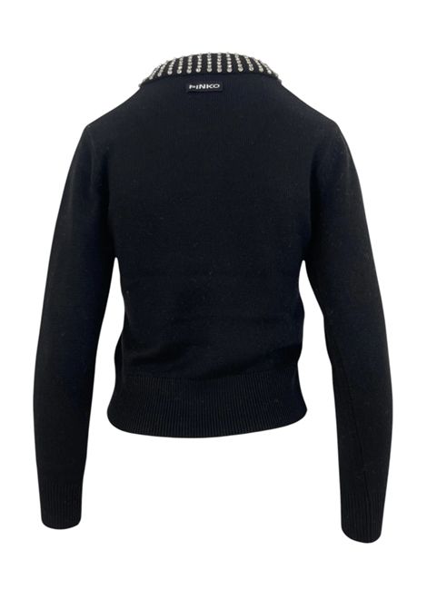  Collar jumper with rhinestone PINKO | sweaters | 105530 A2S4Z99